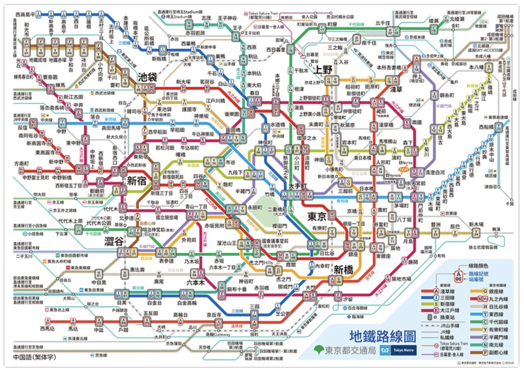 東京交通地圖（地鐵）